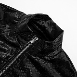 SUPER WHOLESALE | Snake Print Four-Way Stretch Long-Sleeve Fitted Women's Jumpsuit