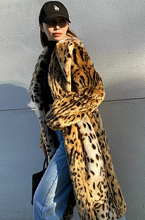 SUPER WHOLESALE |Leopard Print Faux Fur Coat