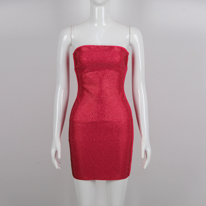 SUPER WHOLESALE | Rhinestone Strapless Mini Skirt