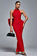 SUPER WHOLESALE |Large Bow Fitted Dress in Red