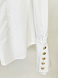 SUPER WHOLESALE | Tulip Waistline Rose Metal Button Printed Mini Skirt Set