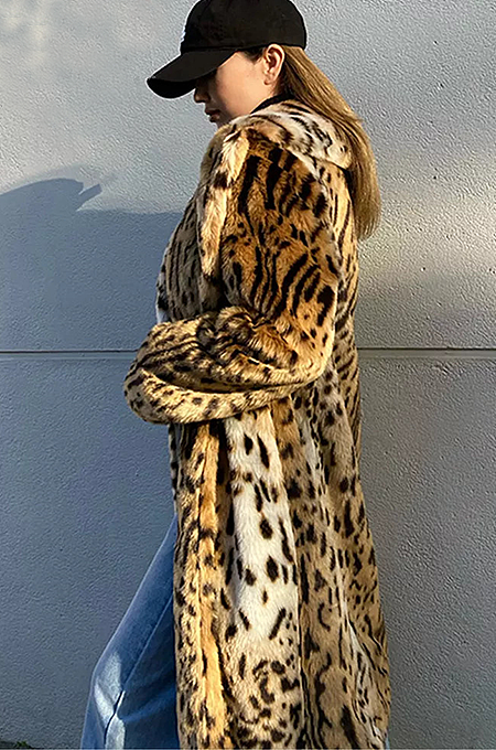 SUPER WHOLESALE |Leopard Print Faux Fur Coat