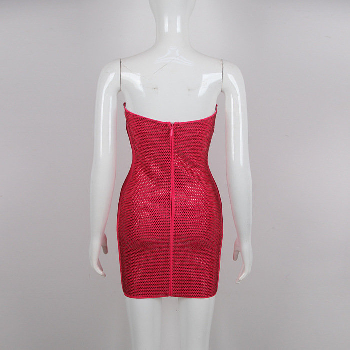 SUPER WHOLESALE | Rhinestone Strapless Mini Skirt