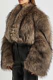 SUPER WHOLESALE | Faux Mink Fur Short Coat in Coffee