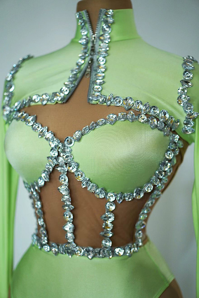 SUPER WHOLESALE | Rhinestone Sexy Bodysuit