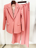 SUPER WHOLESALE | Embroidered Suit Jacket with Straight-Leg Pants Set