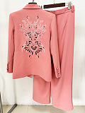 SUPER WHOLESALE | Embroidered Suit Jacket with Straight-Leg Pants Set