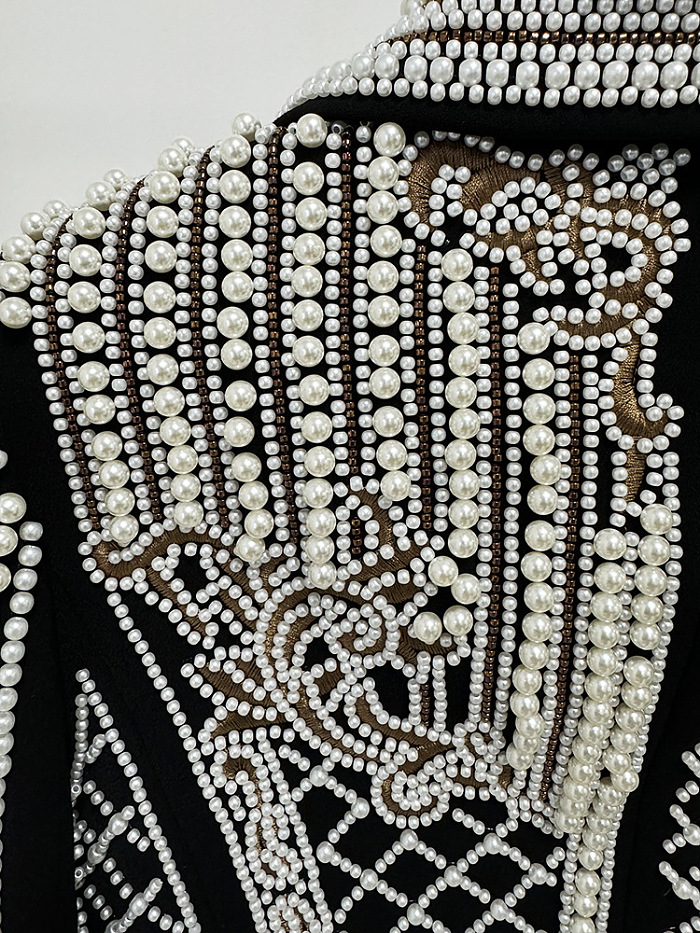 SUPER WHOLESALE | Embroidered Rhinestone Beaded Short Jacket
