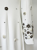SUPER WHOLESALE | Rhinestone-Embellished Fitted Evening Gown-White