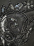 SUPER WHOLESALE | Mesh Spliced Beaded Suit Jacket with Chiffon Pants