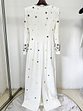SUPER WHOLESALE | Rhinestone-Embellished Fitted Evening Gown-White