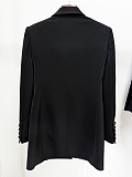 SUPER WHOLESALE | Rhinestone-Embellished Fitted Mid-Length Suit Jacket