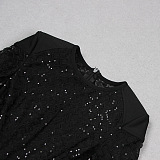 SUPER WHOLESALE | Lace Sequin Feather Bandage Jumpsuit for Women