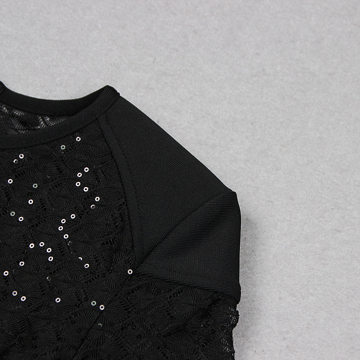 SUPER WHOLESALE | Lace Sequin Feather Bandage Jumpsuit for Women