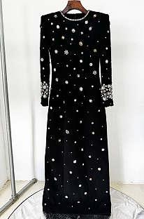 SUPER WHOLESALE | Rhinestone-Embellished Fitted Evening Gown