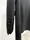 SUPER WHOLESALE | Rhinestone-Embellished Fitted Mid-Length Suit Jacket