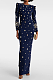 SUPER WHOLESALE | Embroidered Suit Jacket with Straight-Leg Pants Set-Blue