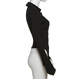 SUPER WHOLESALE | Bell Sleeve Asymmetrical Top