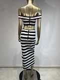 SUPER WHOLESALE |Black and White Zebra Print Skirt Set