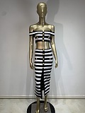 SUPER WHOLESALE |Black and White Zebra Print Skirt Set