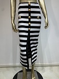 SUPER WHOLESALE |Black and White Zebra Print Skirt Set