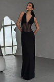 SUPER WHOLESALE | Backless Sheer High-Waisted Fitted Split Dress