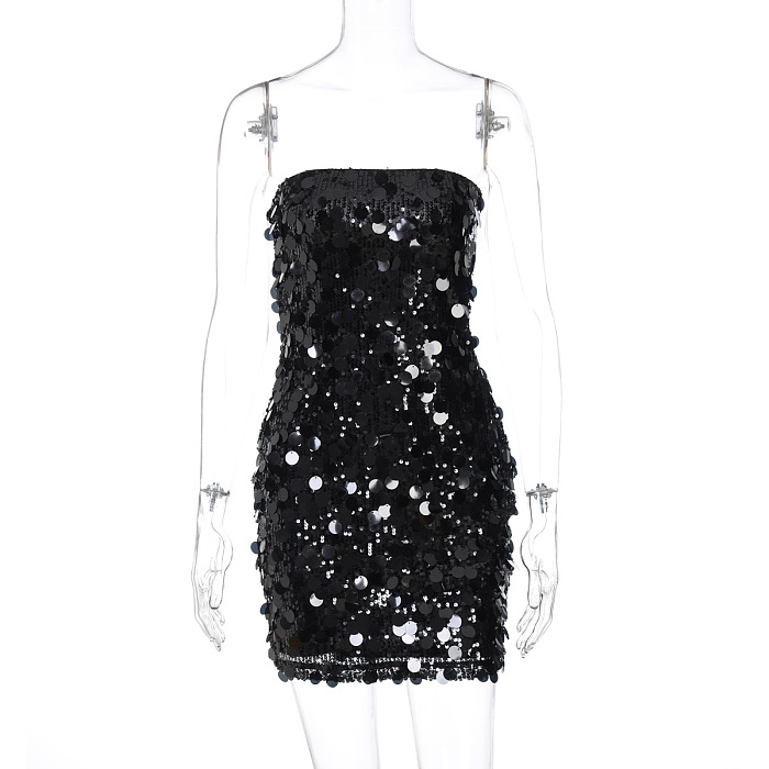 SUPER WHOLESALE | Sequin Strapless Fitted Dress