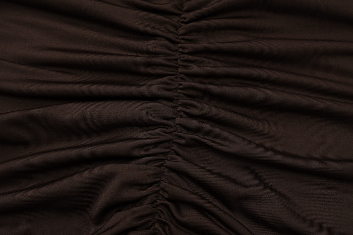 SUPER WHOLESALE | Crop Top Fitted Pleated Skirt Set in Coffee