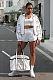 SUPER WHOLESALE | Stripe Tracking Suit in 3Piece White