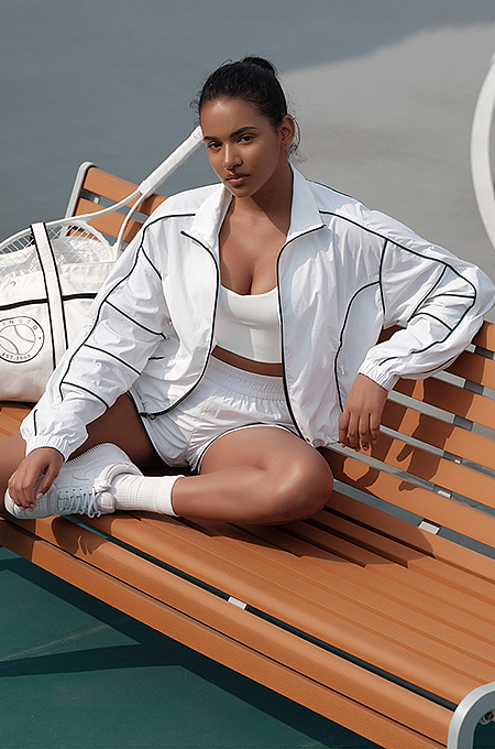 SUPER WHOLESALE | Stripe Tracking Suit in 3Piece White
