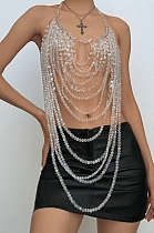 SUPER WHOLESALE | Halter beaded hollow out backless cut out top