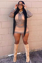 SUPER WHOLESALE | Washed Sweatshirt and Autumn/Winter Bodycon Skirt Set