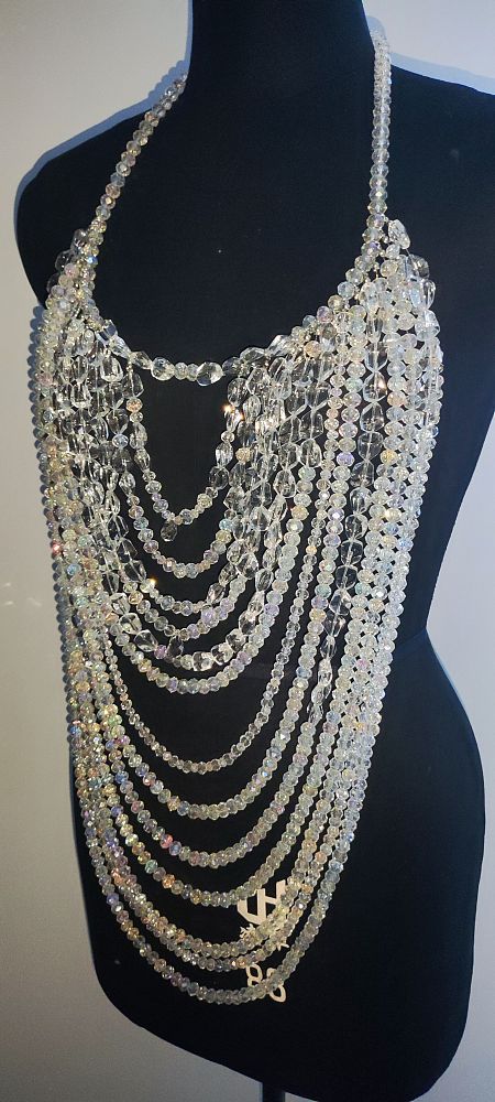 SUPER WHOLESALE | Halter beaded hollow out backless cut out top