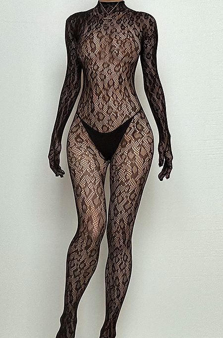 SUPER WHOLESALE | Lace Full-body Tights Jumpsuit