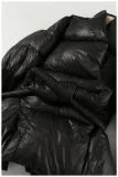 SUPER WHOLESALE | Patchwork Cuffs Fitted Down Coat in Black