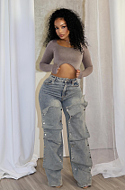 SUPER WHOLESALE | Removable Buttoned Denim Pants