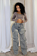 SUPER WHOLESALE | Removable Buttoned Denim Pants