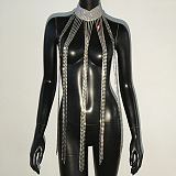 SUPER WHOLESALE | Rhinestone Bling Bling Fringe Necklack