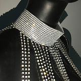 SUPER WHOLESALE | Rhinestone Bling Bling Fringe Necklack