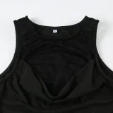 SUPER WHOLESALE | Lace Splicing Sleeveless Tank Top