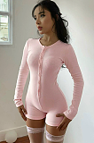 SUPER WHOLESALE | Buttoned Base Layer Long Sleeve Bodysuit Shorts
