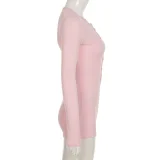 SUPER WHOLESALE | Buttoned Base Layer Long Sleeve Bodysuit Shorts