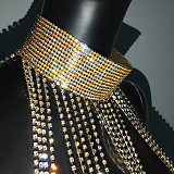 SUPER WHOLESALE | Rhinestone Bling Bling Fringe Necklack