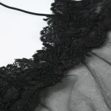 SUPER WHOLESALE | Lace Mesh Splicing Sheer Sleeveless Strapless Dress