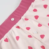 SUPER WHOLESALE |Heart Print Color Block Short Sleeve Shorts Casual Loungewear Set