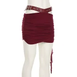 SUPER WHOLESALE | Strapless Leather Corset & Skirt Set