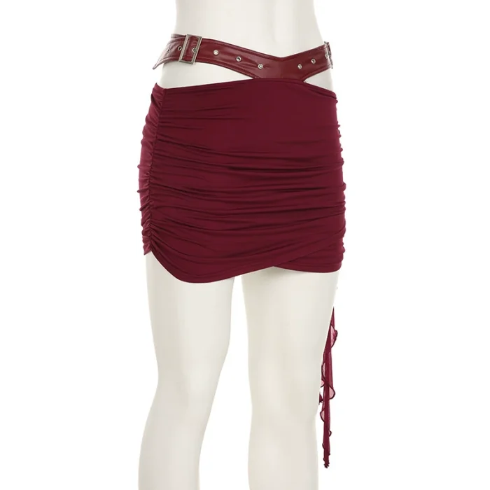 SUPER WHOLESALE | Strapless Leather Corset & Skirt Set