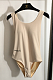 SUPER WHOLESALE | Cross Back One-piece Swimwear in Apricot