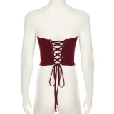 SUPER WHOLESALE | Strapless Leather Corset & Skirt Set