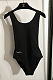 SUPER WHOLESALE | Cross Back One-piece Swimwear in Black